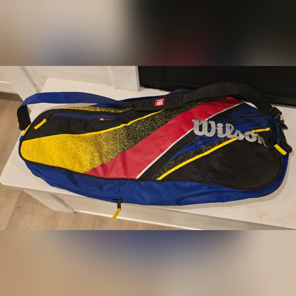 Wilson Travel Tennis Pickleball Racket Bag ~ 90's, Retro, Great Condition, Rare!